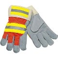 Luminator Leather Glove - Select Split Cow Leather Palm Reflective Glove - 1 Dozen