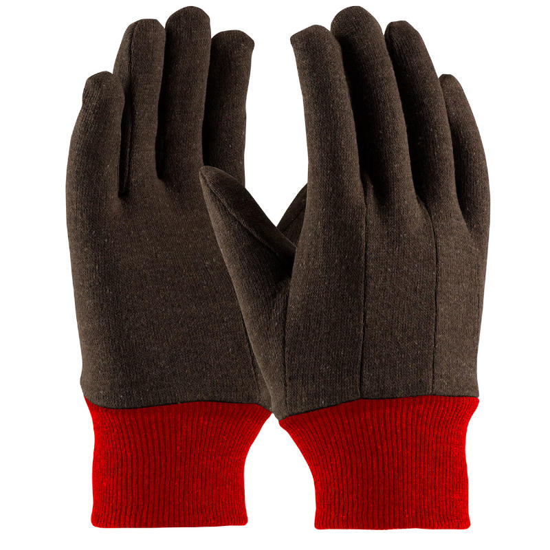 PIP 750RKWXL Cotton/Poly Jersey Glove with Fleece Lining, Red Knit Wrist, Regular Weight, XLarge Case of 300