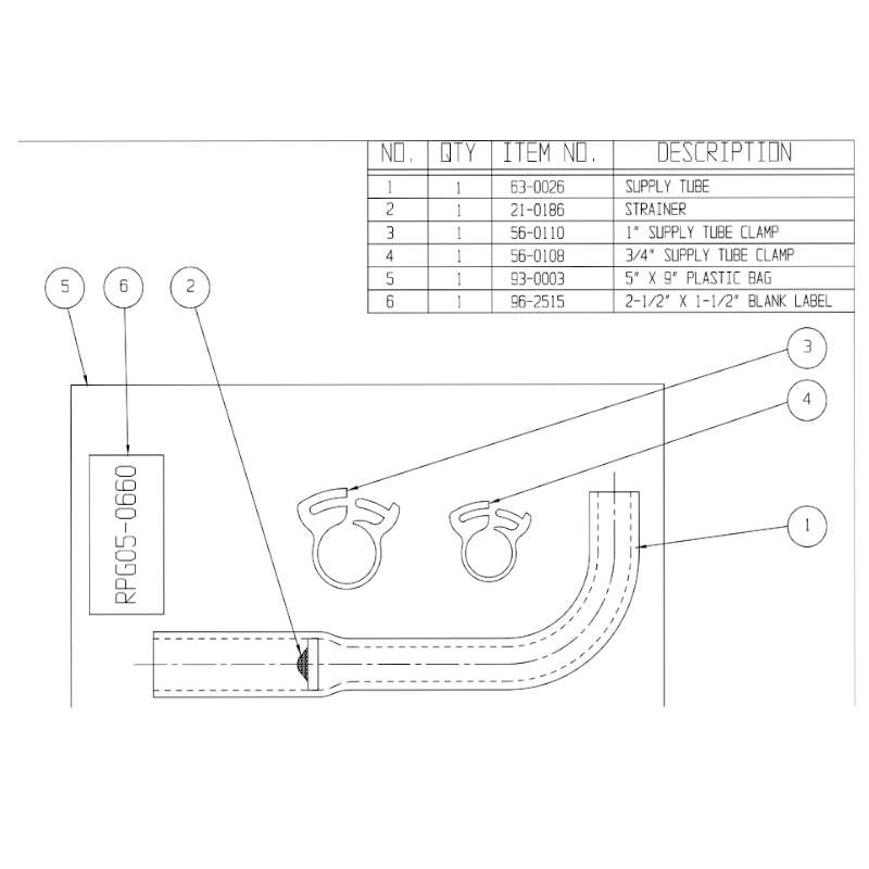Speakman RPG05-0660 Supply Tube Repair Kit for SE-4000 Eyewash Station