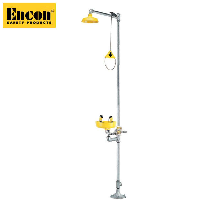 Encon 01050207 Combination Safety Shower with ABS Eyewash Bowl