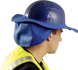 Hard hat sun shade clearance neck guard yellow occunomix