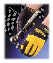 Professional Mechanics Gloves - Black & Hi-Vis Yellow - 120-MX2820