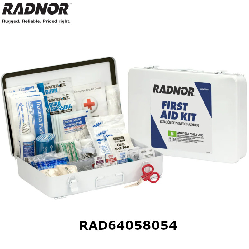 Radnor 50 Person ANSI 2021 Class B Metal First Aid Kit - 64058054