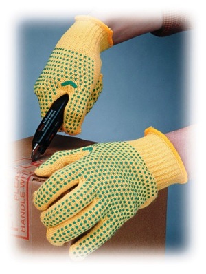 Kevlar® KutGard Cut Resistant Seamless Knit Gloves W/ PVC Grips