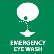 Emergency Eye Wash Sign with Image