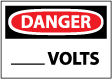 Danger - Volts Sign