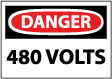 Danger - 480 Volts Sign
