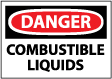 Danger - Combustible Liquids Sign