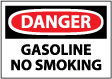 Danger - Gasoline No Smoking Sign