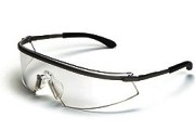 Crews Triwear Clear, Anti-Fog Platinum Metal Frame Safety Glasses