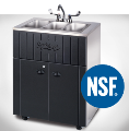 Triple Stainless Basin w/ Stainless Steel Sides