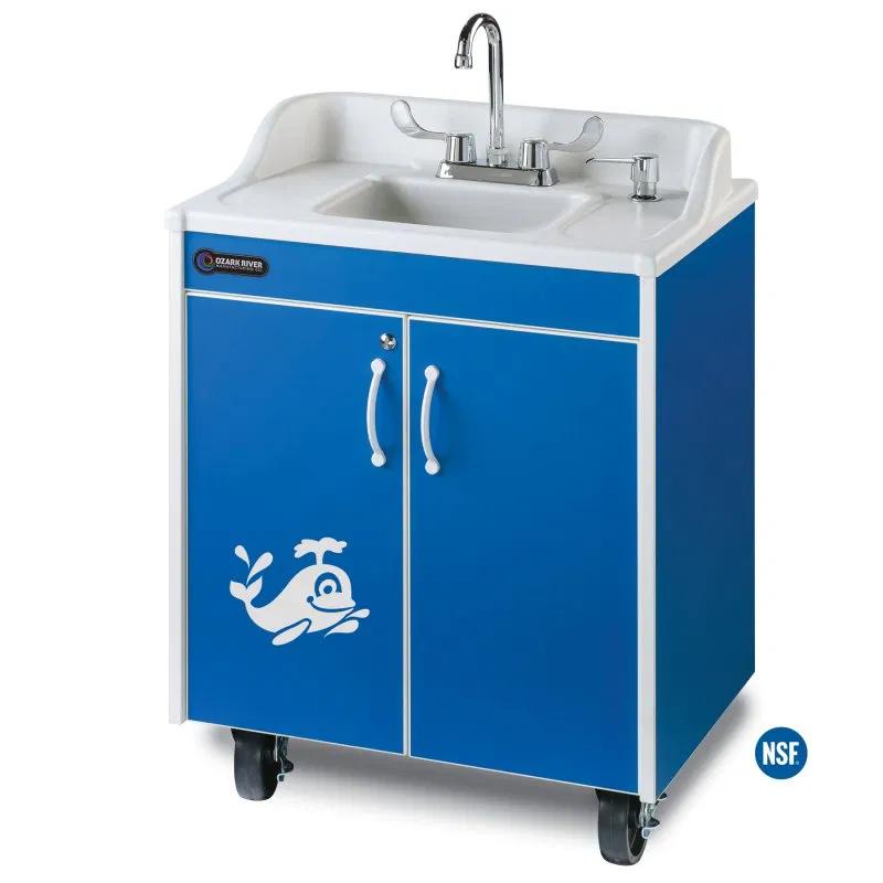 Lil Splasher Single ABS Basin w/ ABS Top, Blue Splash Color