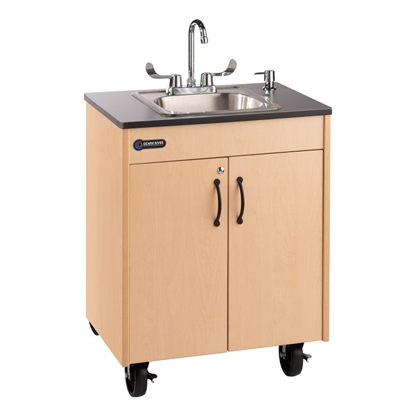 Lil Premier 1 Single Stainless Steel Basin w/ Laminate Top, Maple Color