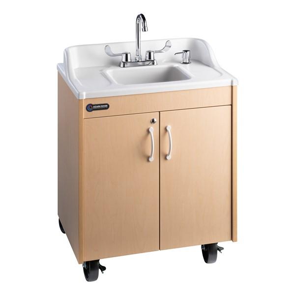 Silver Lil Premier Classic White Single Basin w/ White ABS Top, Maple Color