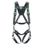S36-MSA Evotech Arc Flash Full-Body Harness with Back Steel D-Ring, Qwik-Fit Leg Straps, Shoulder Padding, Standard Size