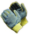 100% Kevlar Heavy Weight Glove, PVC Dots Two Sides - 08-K350PDD