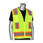 S56-PIP ANSI Type R Class 2 Two-Tone Eleven Pocket Mesh Surveyors Vest with Zipper