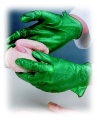 Disposable Vinyl Glove - 6 Mil. Thick Green Vinyl Industrial Grade Powdered Glove - 1,000 Gloves Per Case